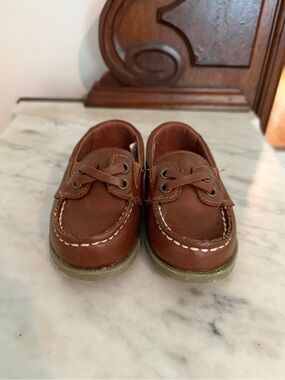 Carter's Brown Leather Toddler Boat Shoes